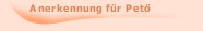 Anerkennung für Petö